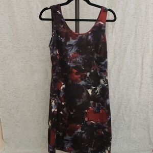 Vera Wang Abstract Floral Dress